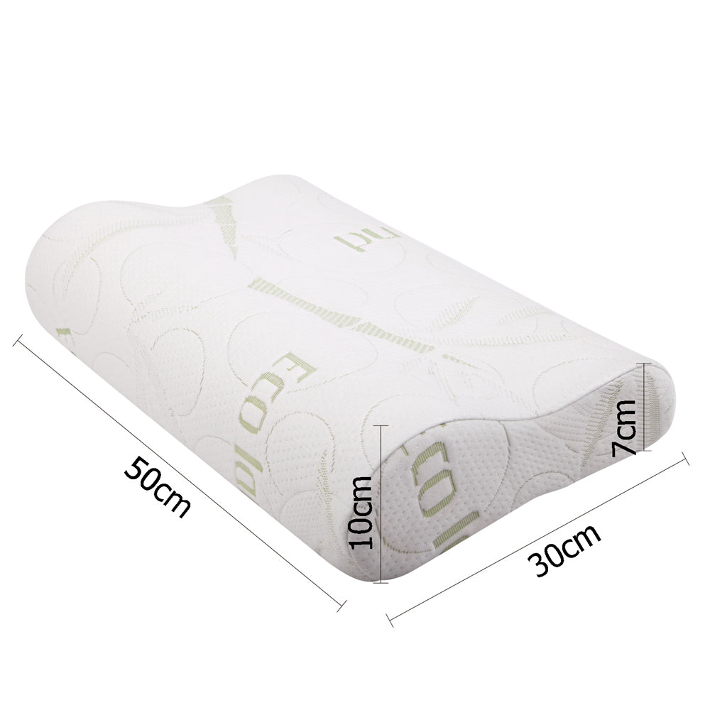 Giselle Bedding Set of 2 Bamboo Pillow with Memory Foam 