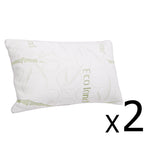 Giselle Bedding Set of 2 Bamboo Pillow with Memory Foam 