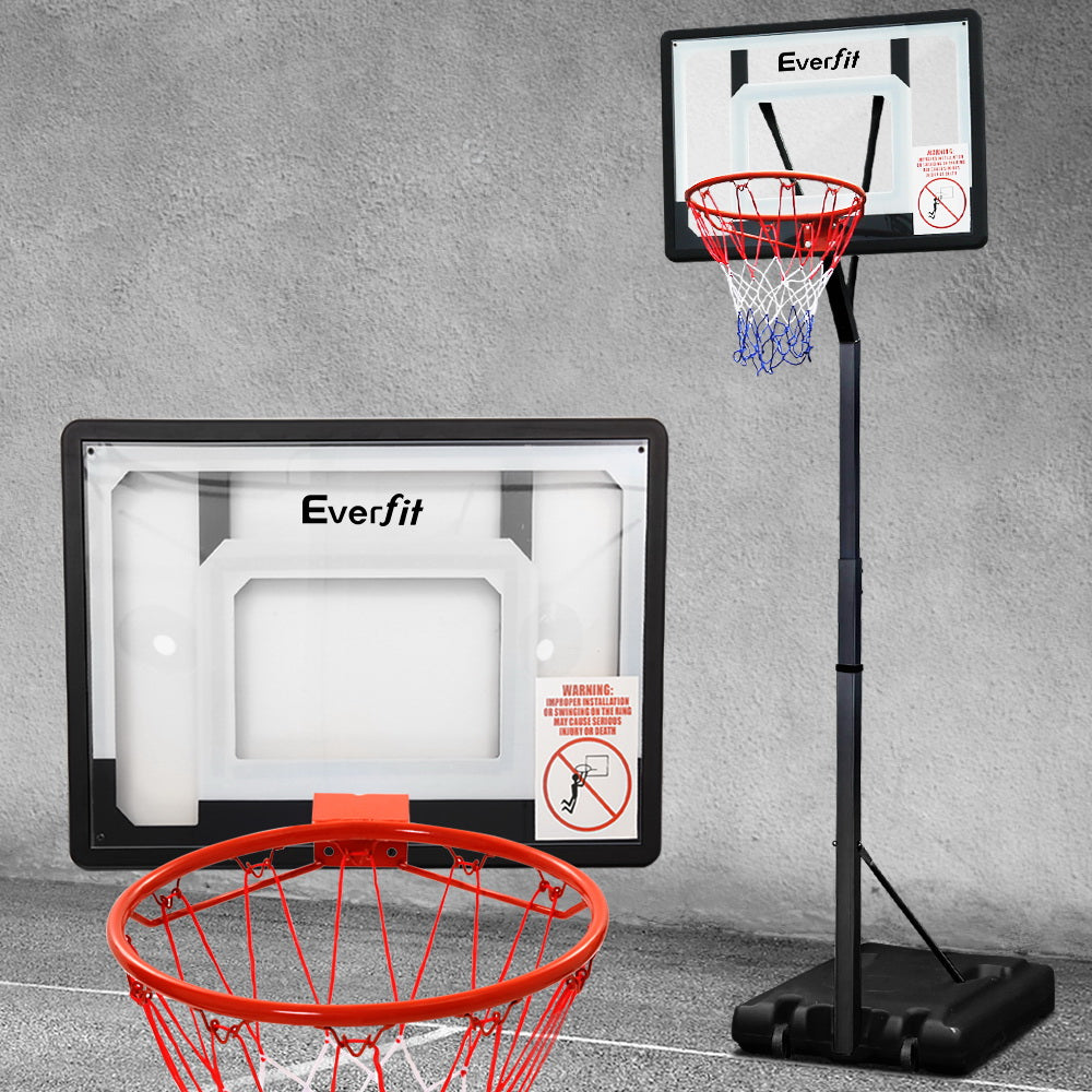 Everfit Adjustable Portable Basketball Stand Hoop System Rim