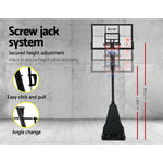 Everfit 3.05M Adjustable Portable Basketball Stand Hoop System Rim