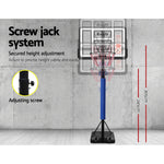 Everfit 3.05M Basketball Hoop Stand System Ring Portable Net Height Adjustable Blue