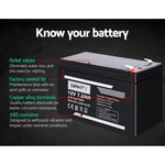 Giantz 12V 7.2Ah SLA Battery AGM Rechargeable Sealed Lead Acid Battery