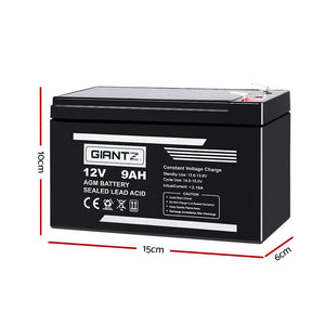 Giantz 12V 9Ah SLA Battery AGM Rechargeable Sealed Lead Acid Battery