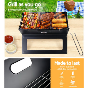 Grillz Notebook Portable Charcoal BBQ Grill