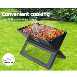 Grillz Notebook Portable Charcoal BBQ Grill