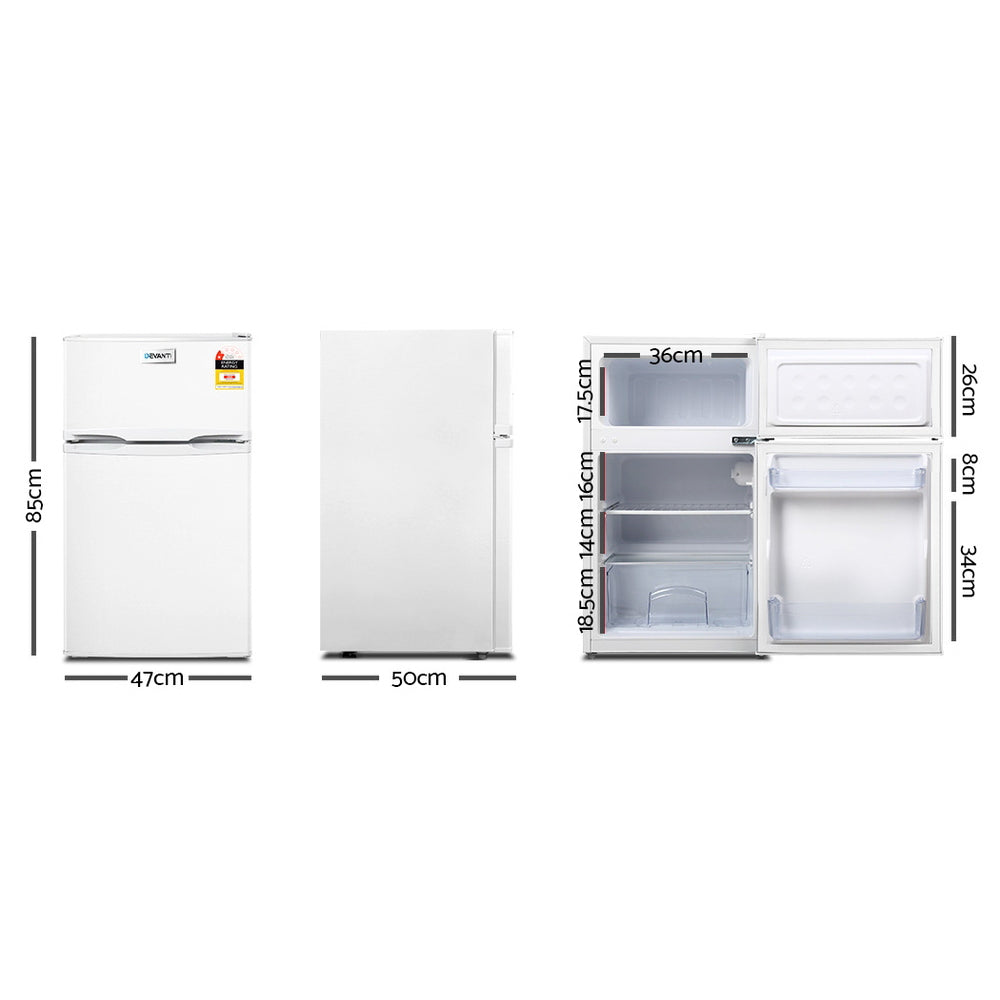 Devanti 85L Bar Fridge - White