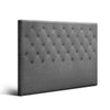 Artiss Double Size Upholstered Fabric Headboard - Dark Grey