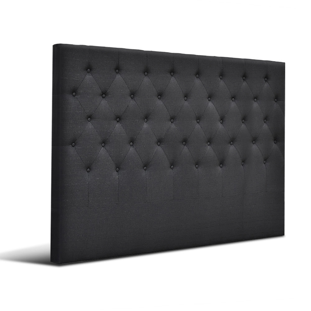 Artiss King Size Upholstered Fabric Headboard - Charcoal