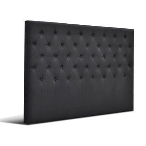 Artiss King Size Upholstered Fabric Headboard - Charcoal