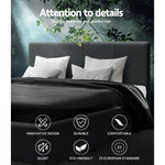 Artiss Double Full Size Bed Frame Base Mattress Platform Charcoal Fabric Wooden NEO