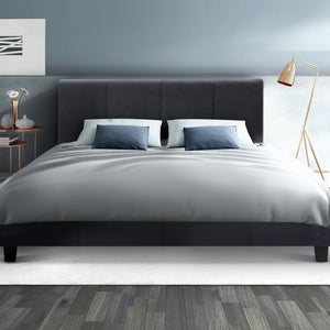 Artiss Double Full Size Bed Frame Base Mattress Platform Charcoal Fabric Wooden NEO