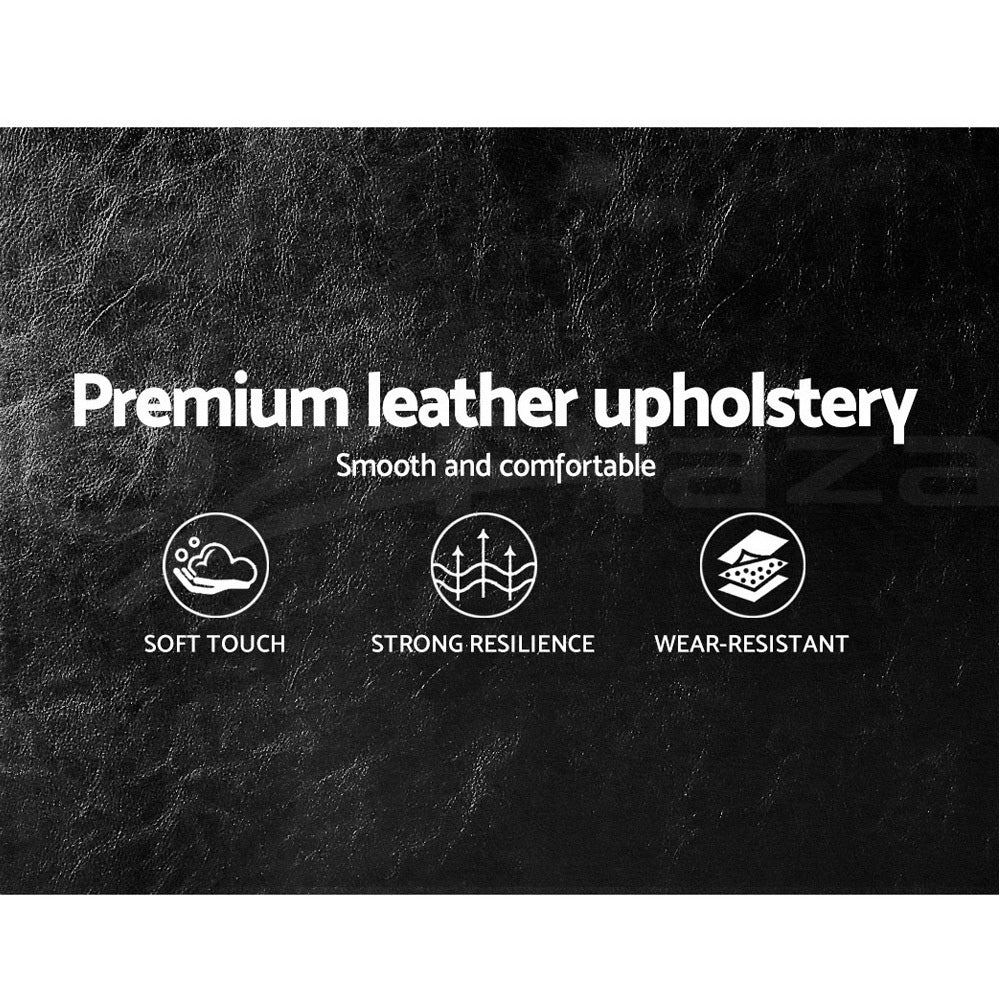Artiss Queen Size PU Leather Bed Frame Headboard - Black