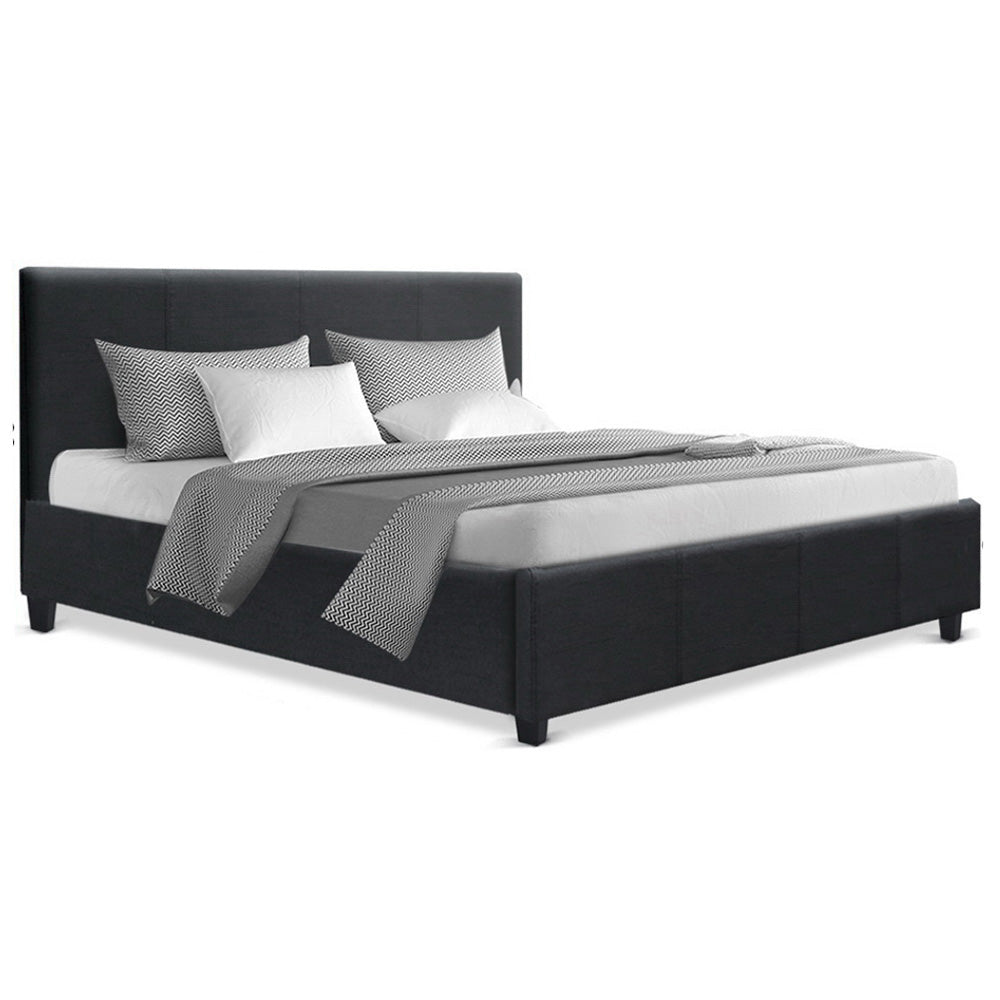 Queen Size Fabric Bed Frame - Charcoal