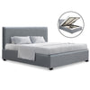 Artiss Double Size Fabric and Wood Bed Frame Headborad - Grey