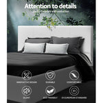 Artiss Double Size PU Leather and Wood Bed Frame Headborad -White