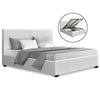 Artiss Queen Size PU Leather and Wood Bed Frame Headborad -White
