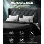Artiss Double Full Size Bed Frame Base Mattress Platform Fabric Wooden Charcoal PIER
