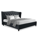 Artiss King Size Bed Frame Base Mattress Platform Fabric Wooden Charcoal PIER