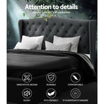 Artiss King Size Bed Frame Base Mattress Platform Fabric Wooden Charcoal PIER