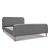 Artiss Double Size Fabric and Wood Bed Frame Headboard - Grey