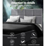 Artiss Double Full Size Bed Frame Base Mattress Fabric Wooden Grey TINO