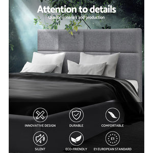Artiss Double Full Size Bed Frame Base Mattress Fabric Wooden Grey TINO