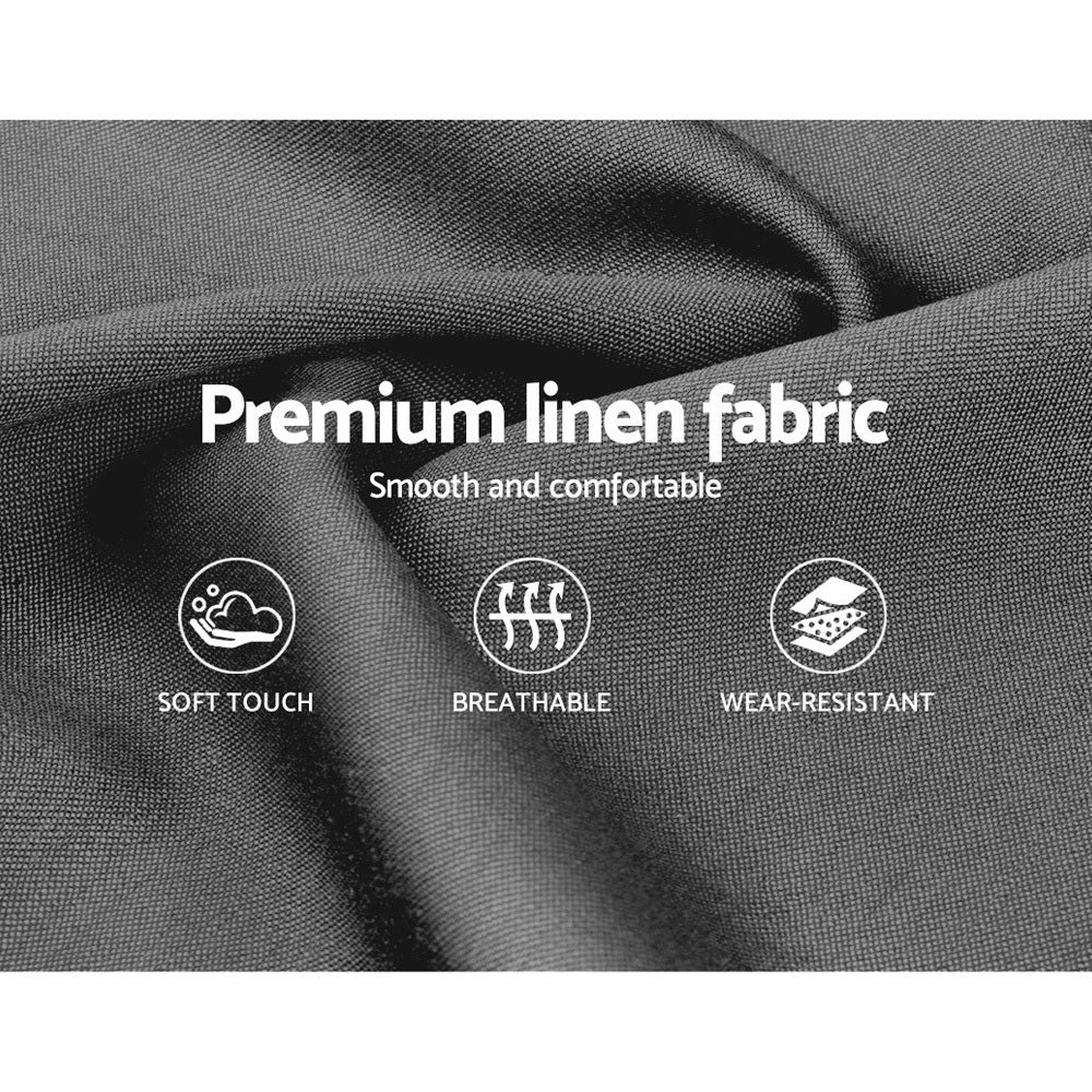 Artiss Double Full Size Bed Frame Base Mattress Fabric Wooden Grey TINO