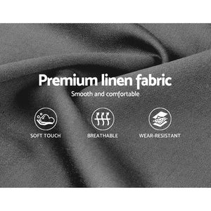 Artiss Double Full Size Bed Frame Base Mattress Fabric Wooden Grey TINO