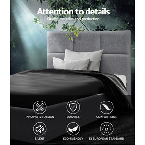 Artiss King Single Size Bed Frame Base Mattress Fabric Wooden Grey TINO