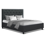 Artiss Double Full Size Bed Frame Base Mattress Platform Fabric Wooden Charcoal VAN