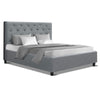 Artiss Double Size Fabric Bed Frame  Headboard - Grey
