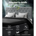 Artiss King Size Bed Frame Base Mattress Platform Fabric Wooden Grey VAN