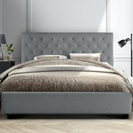 Artiss King Size Bed Frame Base Mattress Platform Fabric Wooden Grey VAN