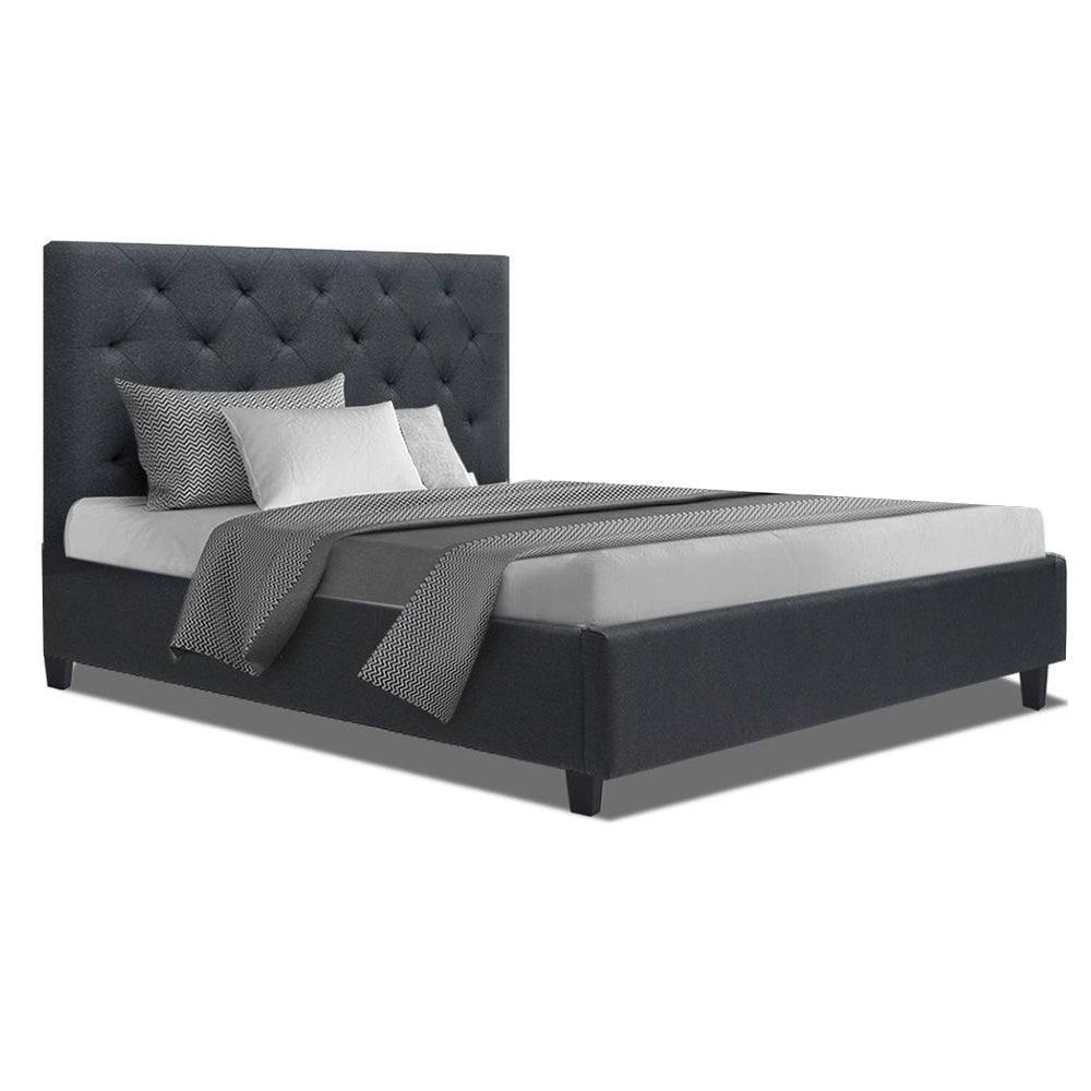 Artiss King Single Size Bed Frame Base Mattress Platform Fabric Wooden Charcoal VAN