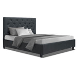 Artiss King Single Size Bed Frame Base Mattress Platform Fabric Wooden Charcoal VAN