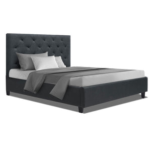 Artiss King Single Size Bed Frame Base Mattress Platform Fabric Wooden Charcoal VAN