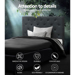 Artiss King Single Size Bed Frame Base Mattress Platform Fabric Wooden Charcoal VAN
