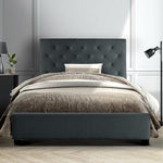 Artiss King Single Size Bed Frame Base Mattress Platform Fabric Wooden Charcoal VAN