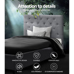 Artiss King Single Size Bed Frame Base Mattress Platform Fabric Wooden Grey VAN