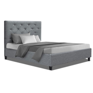 Artiss Single Size Bed Frame Base Mattress Platform Fabric Wooden Grey VAN