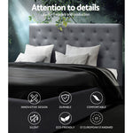 Artiss Queen Size Gas Lift Bed Frame Base With Storage Mattress Grey Fabric VILA