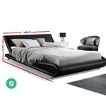 Artiss Queen Size PU Leather Bed Frame - Black