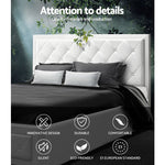 Artiss TIYO Double Full Size Gas Lift Bed Frame Base With Storage Mattress White Leather
