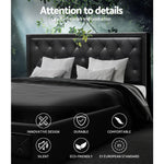 Artiss TIYO King Size Gas Lift Bed Frame Base With Storage Mattress Black Leather