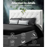 Artiss TIYO Queen Size Gas Lift Bed Frame Base With Storage Mattress White Leather