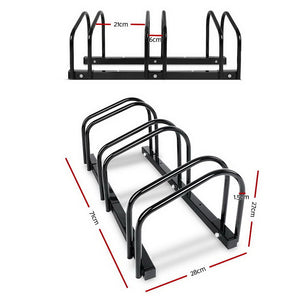 Portable Bike 3 Parking Rack Bicycle Instant Storage Stand - Black