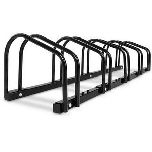 Portable Bike 5 Parking Rack Bicycle Instant Storage Stand - Black