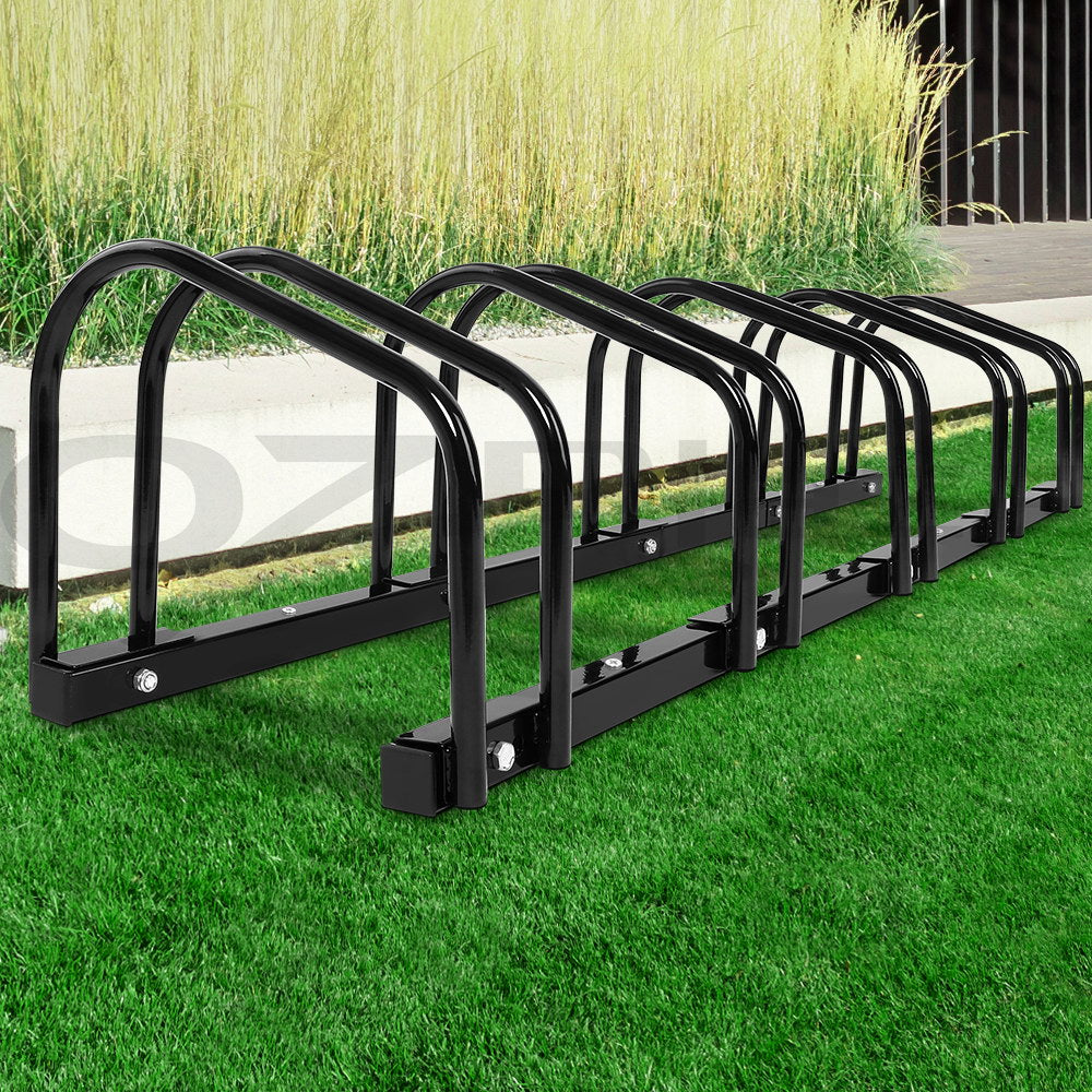 Portable Bike 5 Parking Rack Bicycle Instant Storage Stand - Black