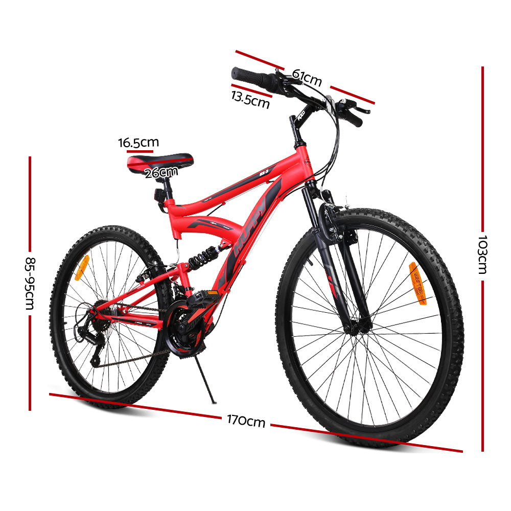 Huffy 26inch DS-3 Mountain Bike Suspension Unisex Mens Womens Bicycle Shimano 18-speed 