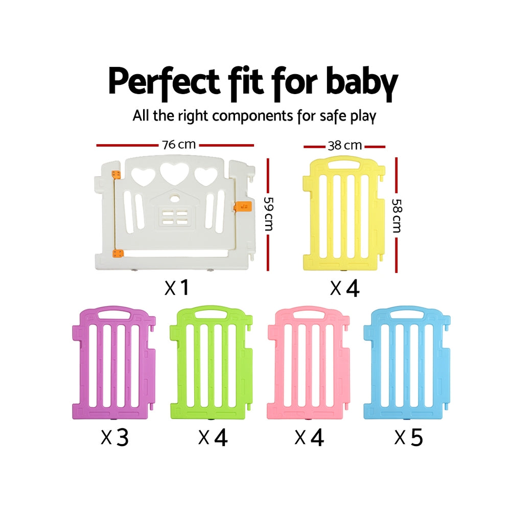 Cuddly Baby 21-Panel Plastic Baby Playpen Interactive Kids Toddler